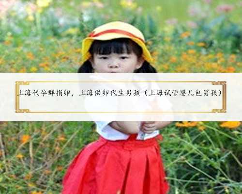 上海代孕群捐卵，上海供卵代生男孩（上海试管婴儿包男孩）