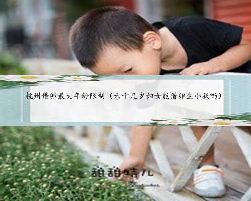 杭州借卵最大年龄限制（六十几岁妇女能借卵生小孩吗）